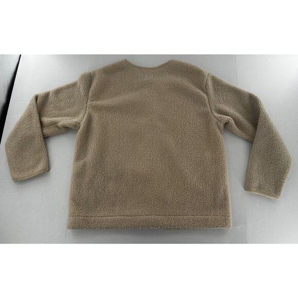 Joie Jacket Camel Snap Button Collarless Sherpa Boucle Size M Minimalist Outdoor - Picture 10 of 10